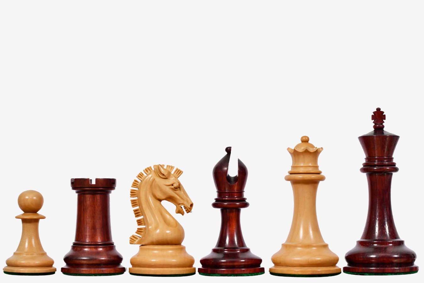 Sensor Compatible Chess Pieces – Sinquefield Cup 2017 Reproduced Original Chess Pieces in Bud Rosewood & Boxwood – 3.75″ King