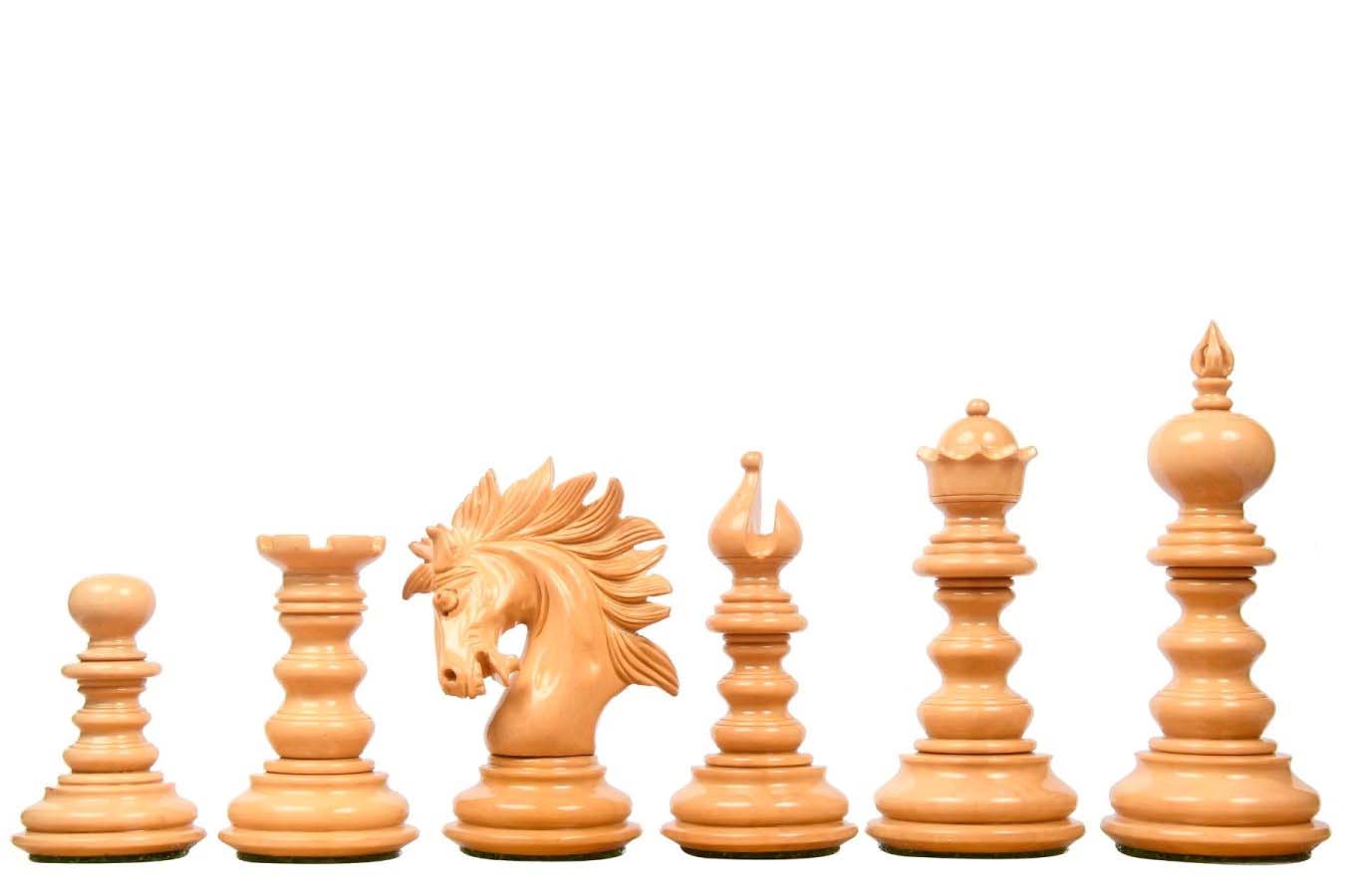 Sensor Compatible Chess Pieces - Reproduced 1961 Soviet Championship Baku Chess Pieces in Ebonized / Boxwood - 4.05 King - Image 4