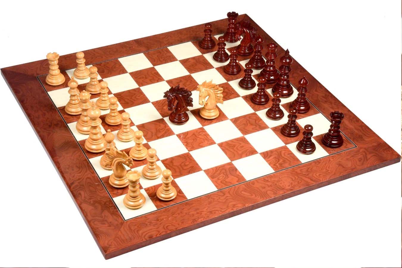 Sensor Compatible Chess Pieces - Reproduced 1961 Soviet Championship Baku Chess Pieces in Ebonized / Boxwood - 4.05 King - Image 6