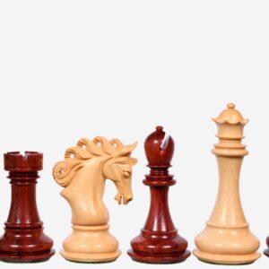 Sensor Compatible Chess Pieces - Pegasus Series Artisan Staunton Chess Pieces version 2.0 in Bud Rosewood and Boxwood - 4.6" King