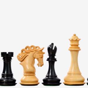 Sensor Compatible Chess Pieces - Pegasus Series Artisan Staunton Chess Pieces version 2.0 in Ebonies / Boxwood - 4.6" King